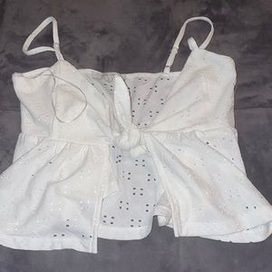 White crop top